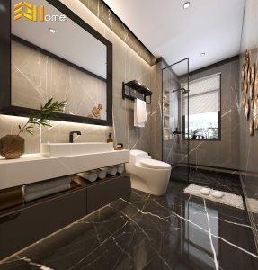 Ấn tượng với thiết kế tủ lavabo bằng nhựa chống ẩm nhà anh Khánh