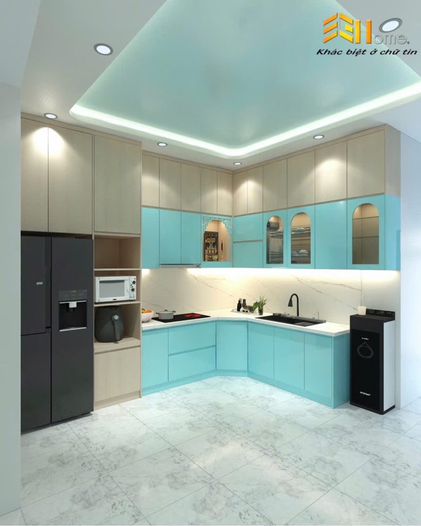 Thi Công Nội Thất Tủ Gỗ Công Nghiệp MDF Nhà Anh Sang Bình Tân – Trọn Gói, Đồng Bộ Từ Bếp Đến Phòng Khách