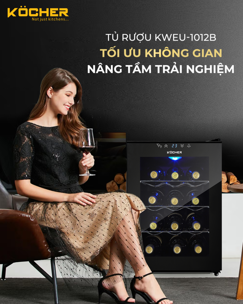 TỦ RƯỢU VANG KWEU-1012B
