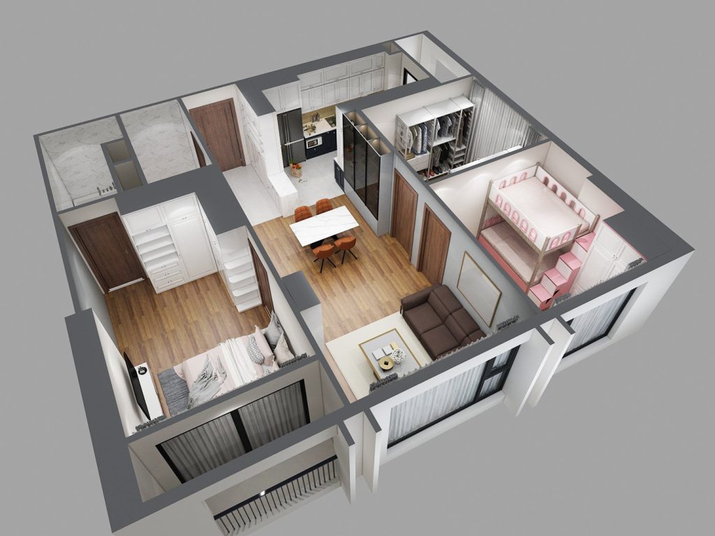 Thi công nội thất căn hộ Tân Phú cho gia đình anh Tuấn