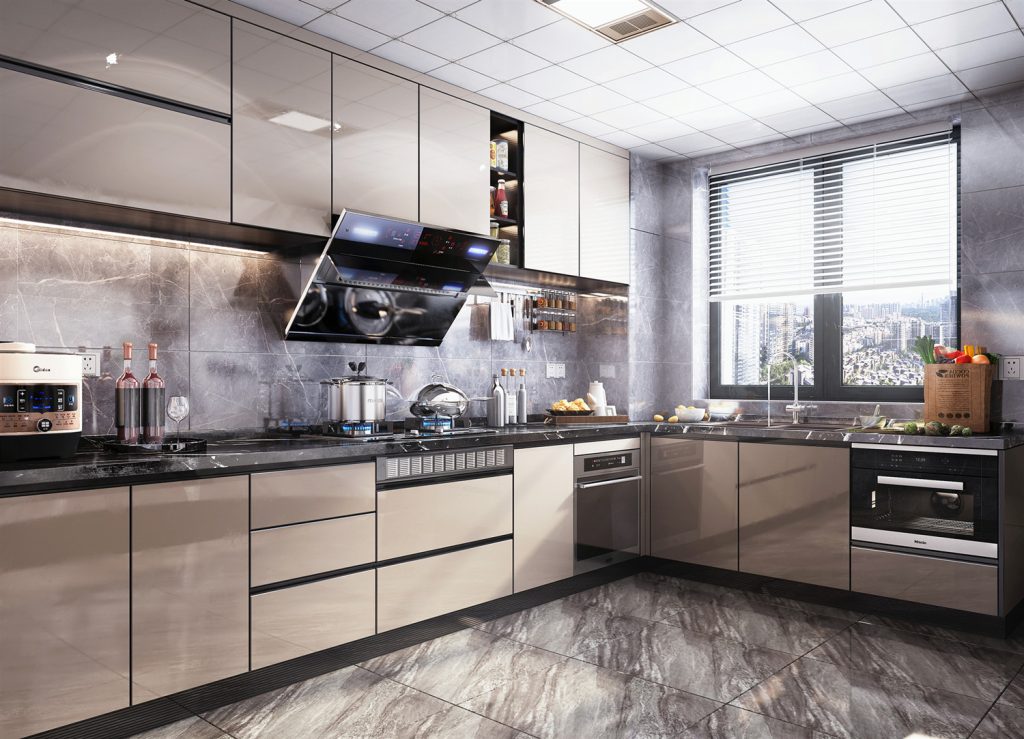 Hoàn thành dự án tủ bếp chữ L sang trọng cho anh Hùng