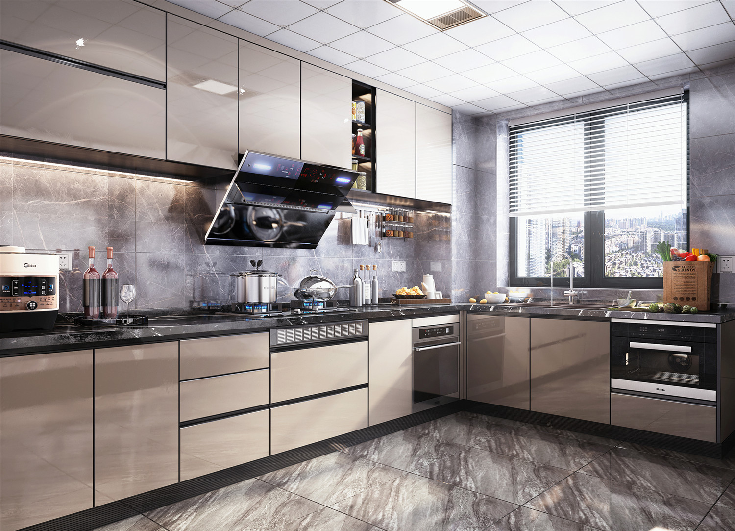 Hoàn thành dự án tủ bếp chữ L sang trọng cho anh Hùng