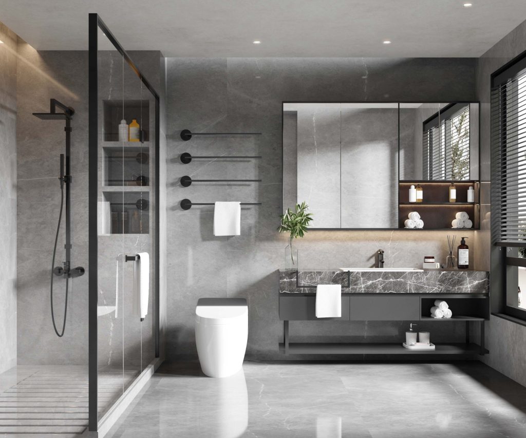 Vẻ đẹp sang trọng của hệ tủ lavabo nhà anh Phát ở Bình Tân