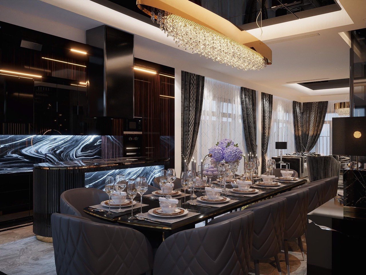 Vẻ đẹp huyền bí của nội thất màu đen nhà anh Khoa – Quận 5