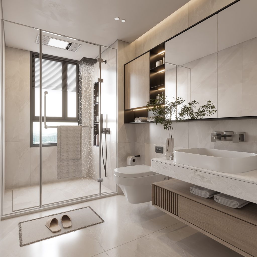 Thiết kế hệ tủ lavabo treo nhà anh Cường quận Tân Bình