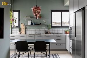 Thiết kế tủ bếp phong cách châu Âu chữ L nhà chị Ánh – Quận 6