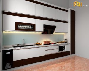 Tủ bếp chữ I đẹp mắt cho nhà chung cư của chị Ánh – Quận 1