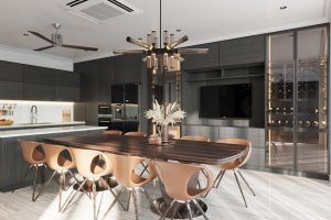 Tủ bếp nhựa đặc giả vân gỗ nhà chị Thư – Quận 10