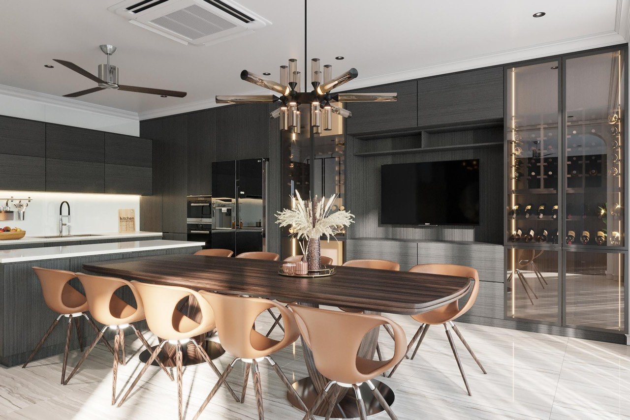 Tủ bếp nhựa đặc giả vân gỗ nhà chị Thư – Quận 10