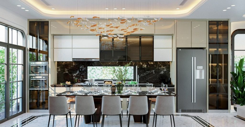 Vẻ đẹp đẳng cấp của hệ tủ bếp tại Hóc Môn của nhà Chị Liễu